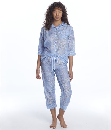Papinelle Cherry Blossom Woven Cropped Pajama Set & Reviews | Bare ...