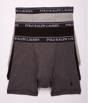 Polo Ralph Lauren Classic Fit Cotton Wicking Boxer Brief 3-Pack ...