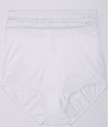Vanity Fair 7 L Nylon Shimmery High Waist White Bikini Underwear