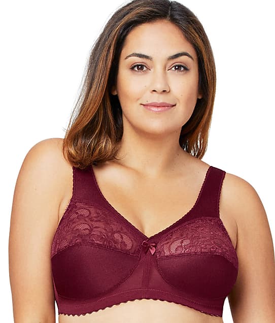 Glamorise MagicLift Original Support Wire-Free Bra in Burgundy(More Views) 1000