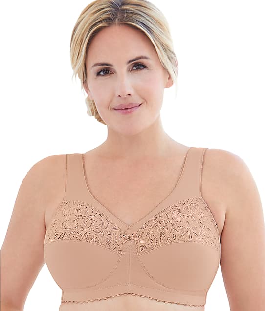 Glamorise MagicLift Cotton Support Wire-Free Bra in Cafe(Full Sets) 1001