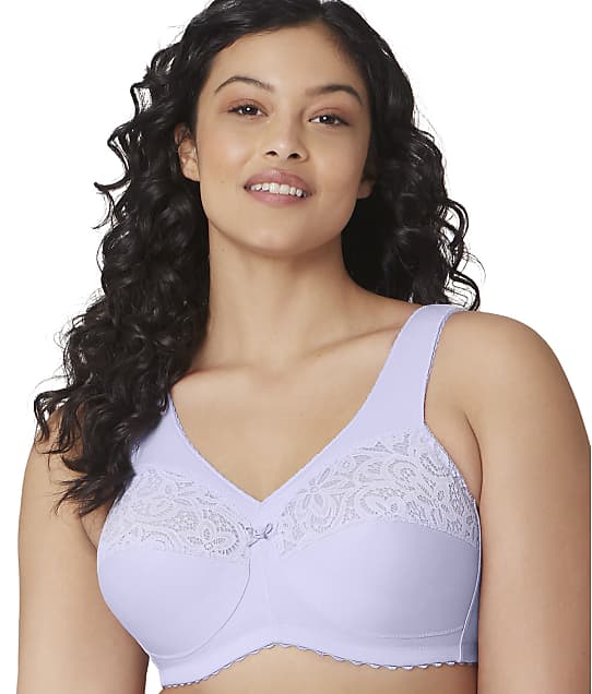 Glamorise MagicLift Cotton Support Wire-Free Bra in Lilac 1001