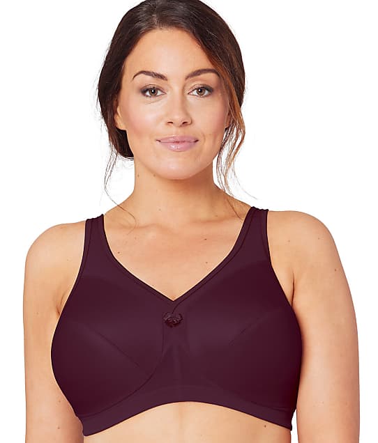 Glamorise MagicLift Active Support Wire-Free Bra in Wine 1005
