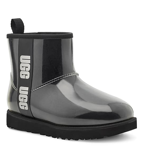 UGG Classic Clear Mini Boots in Black(Front Views) 1113190