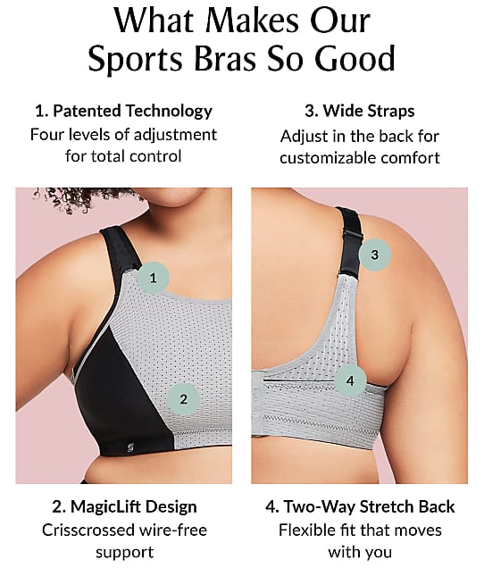 Glamorise Custom Control Wire Free Sports Bra And Reviews Bare Necessities Style 1166 