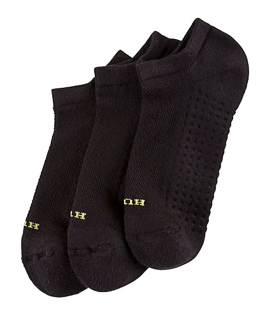 HUE Air Cushion Socks 3-Pack in Black 12798