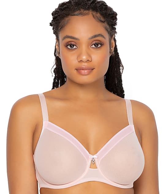Curvy Couture All You Mesh Bra in Blushing Pink 1311