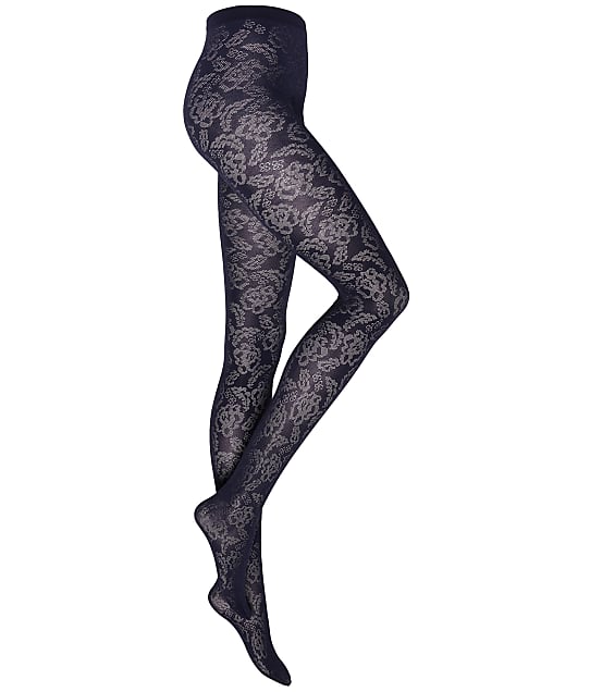 Wolford Laura 50 Denier Tights in Midnight(Front Views) 14890