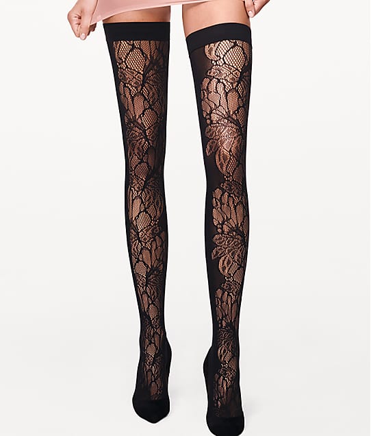 Wolford Blossom Thigh Highs & Reviews Bare Necessities (Style 21801)
