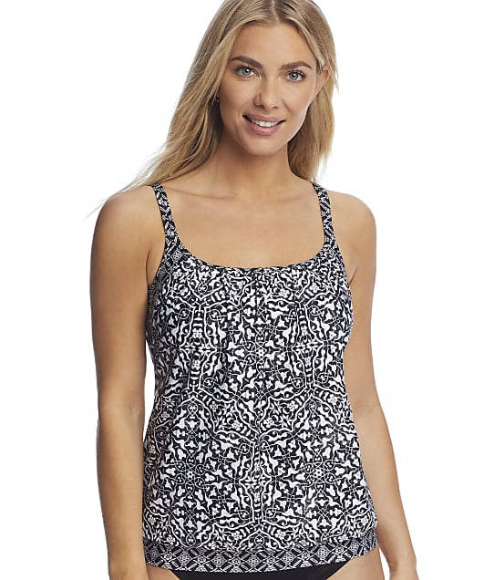 24th & Ocean Mosaic Tile Banded Tankini Top & Reviews | Bare ...