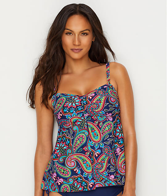 24th & Ocean Paisley Fields Tankini Top & Reviews Bare Necessities