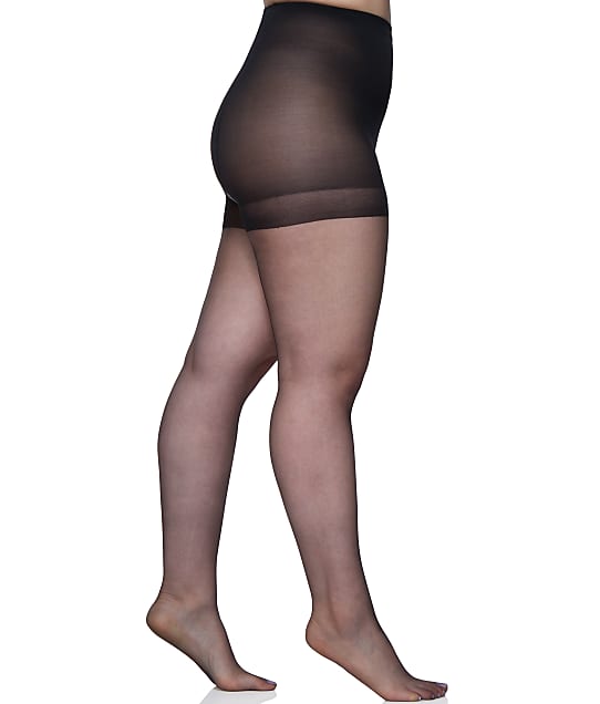 Berkshire Queen Ultra Sheers Control Top Pantyhose in Fantasy Black(Front Views) 4411