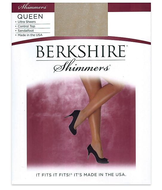 Berkshire Queen Shimmers Control Top Pantyhose in Candlelight(Front Views) 4412