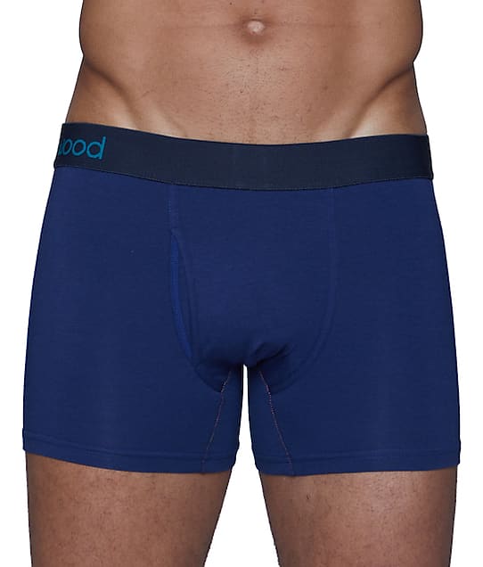 Wood Underwear Modal Boxer Brief in Deep Blue(Front Views) 4501T