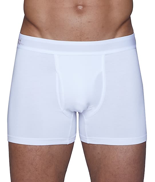 Wood Underwear Modal Boxer Brief in White(Front Views) 4501T