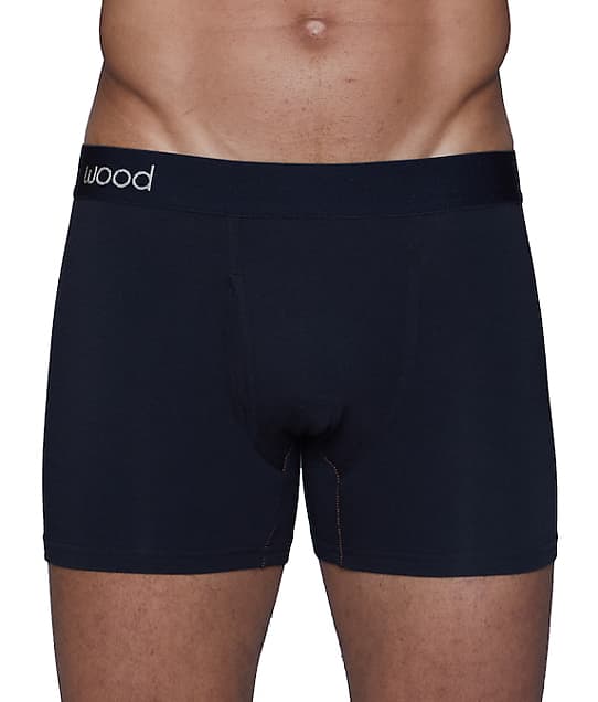 Wood Underwear Modal Boxer Brief in Black(Front Views) 4501T