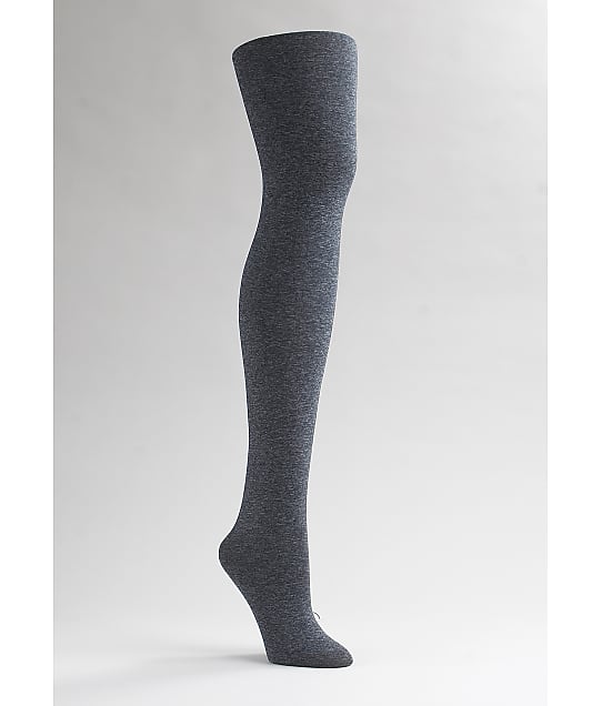 HUE Opaque Control Top Tights in Graphite Heather(Front Views) 4690