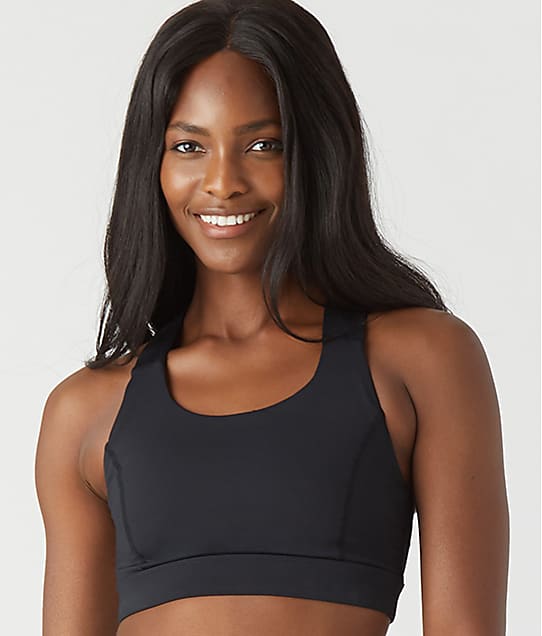 Glyder Full Force High Impact Sports Bra in Black(Front Views) 6000