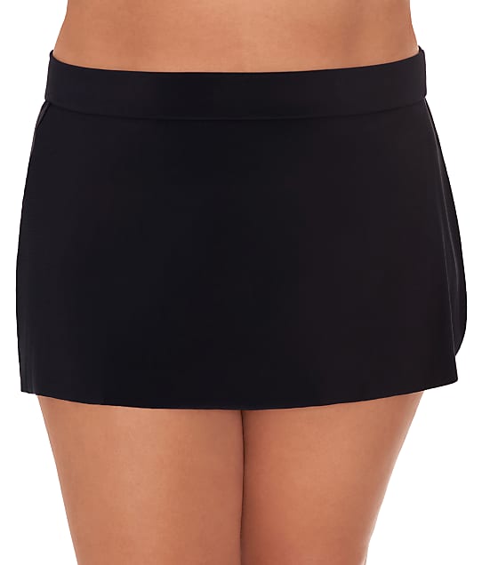 Magicsuit Plus Size Jersey Skirted Bikini Bottom in Black 6008071W