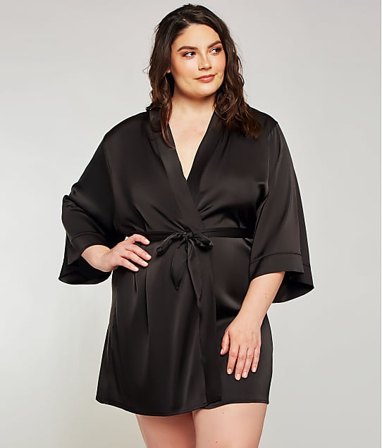 plus size satin robe