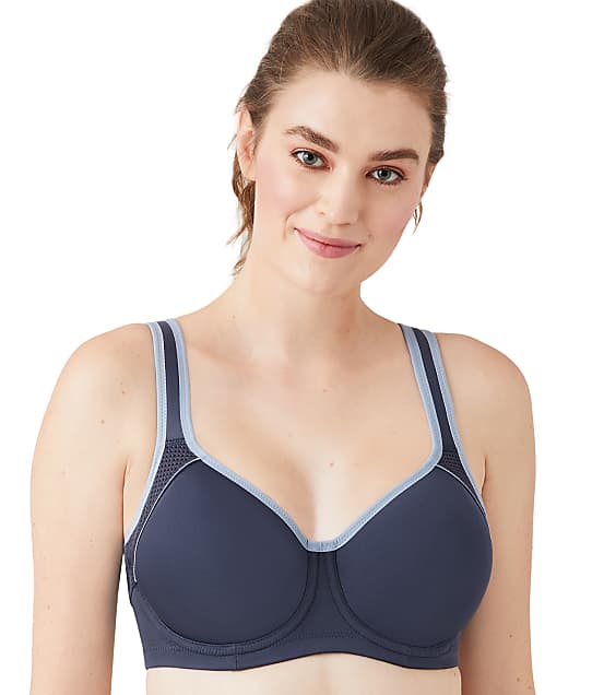 Wacoal Lindsey Sport Contour Underwire Sports Bra in Ombre / Ashley Blue(Front Views) 853302