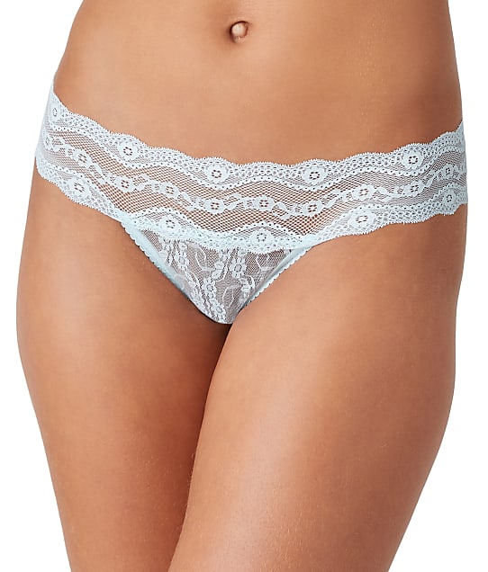 b.tempt'd by Wacoal Lace Kiss Thong in Saltwater Slide 970182