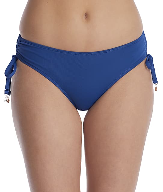 Anne Cole Signature Live In Color Side Tie Bikini Bottom in Tidal Blue(Front Views) 21MB30001