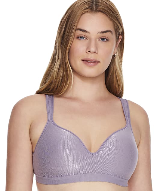 Bali Comfort Revolution Wire-Free Bra in Perfectly Purple(Front Views) 3463
