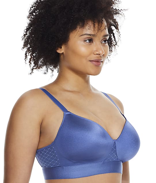 Bali One Smooth U Bounce Control Wire-Free T-Shirt Bra in Classic Chambray(Side View) DF3458
