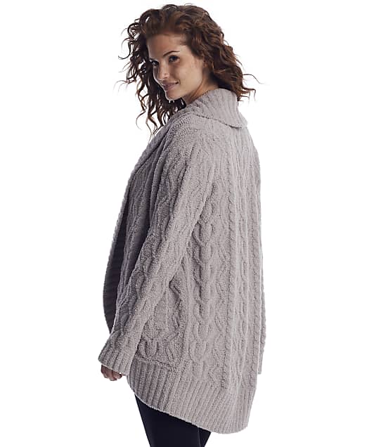 barefoot dreams cozychic cable shawl cardi