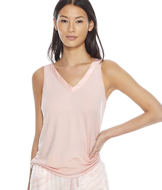 Bare Necessities Rise and Shine Satin and Jersey Tank in Sepia Rose R22B602