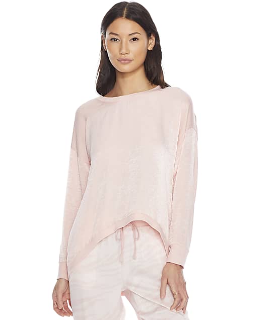 Bare Necessities Rise and Shine Satin and Jersey Pullover in Sepia Rose R26B604