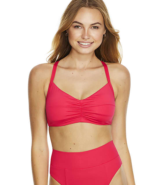Becca Color Code Underwire Bikini Top D-F Cups in Cherry(Front Views) 859807