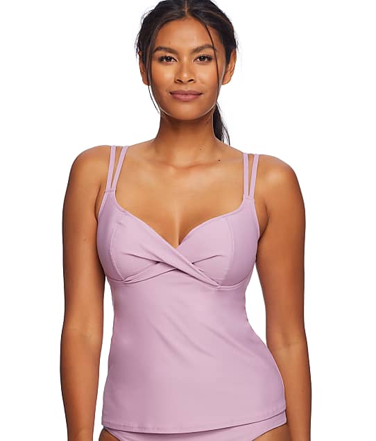 Birdsong Lilac Underwire Wrap Tankini Top in Lilac S10149-BLILA