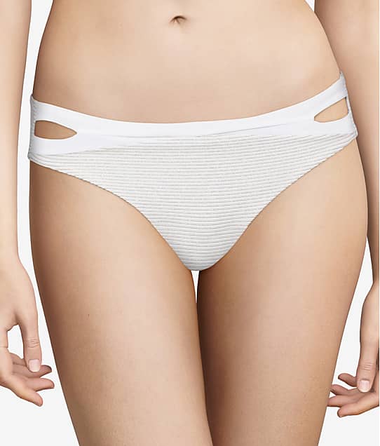 Chantelle Vibrant Split Side Bikini Bottom in White Lurex C15C30