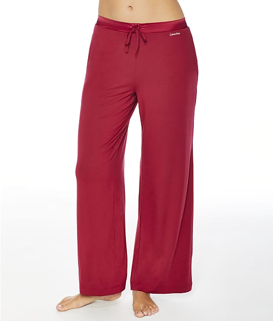 Calvin Klein Modal Satin Lounge Pants in Rebellious QS6527