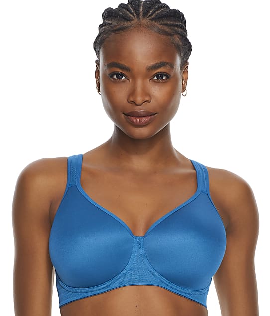 Chantelle All Day Active High Impact Underwire Sports Bra in Myrtle Blue(Front Views) 2949