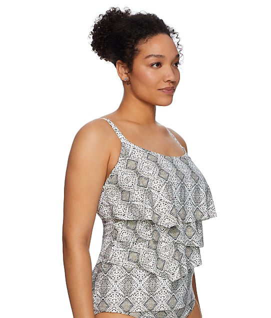 Coco Reef Diamond Head Aura Ruffle Underwire Tankini Top & Reviews