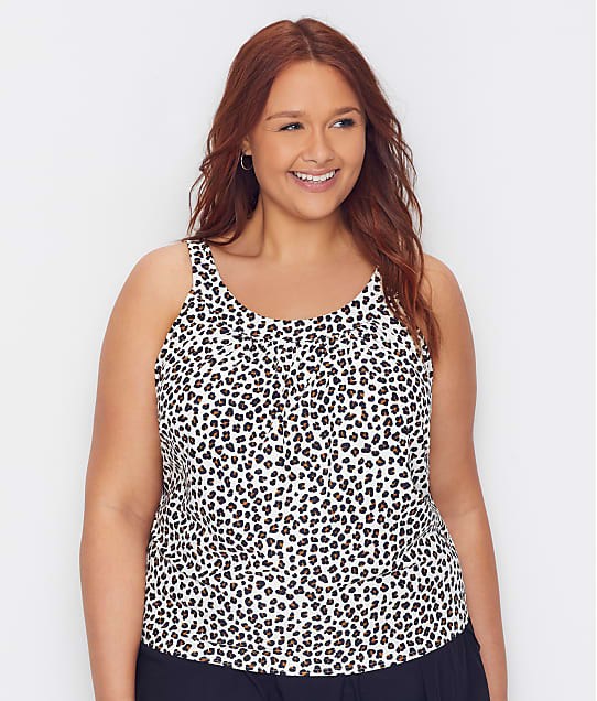 Coco Reef Plus Size Cheetah Ultra Fit Underwire Tankini Top & Reviews | Bare Necessities (Style 