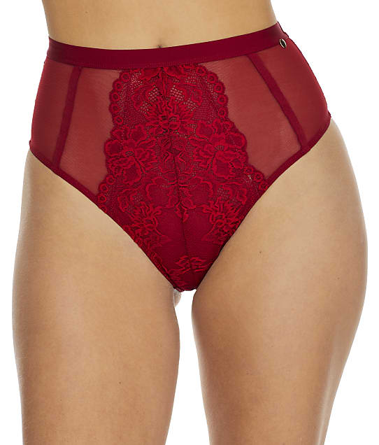 Contradiction Statement Lace-Up Brief in Red(Front Views) 19201
