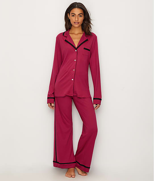 Cosabella Bella Knit Pajama Set in Sugar Beets(Front Views) AMORE9541
