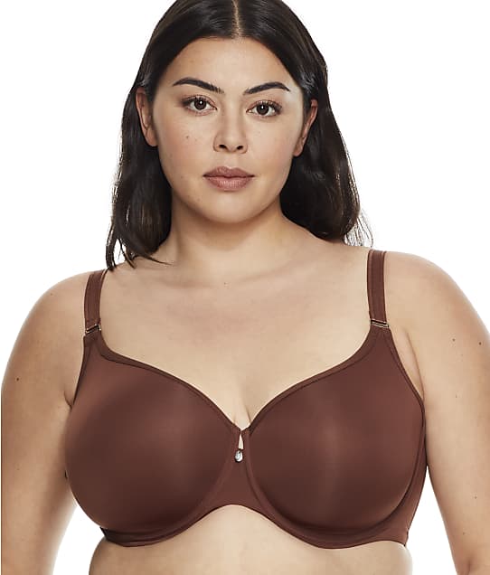 Curvy Couture Tulip Smooth Convertible T-Shirt Bra in Chocolate(Full Sets) 1274