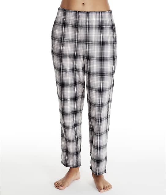 Donna Karan Sleepwear Woven Sleep Pants in Chalk Plaid D3723364