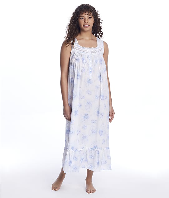 Eileen West Blue Floral Ballet Woven Nightgown & Reviews | Bare ...