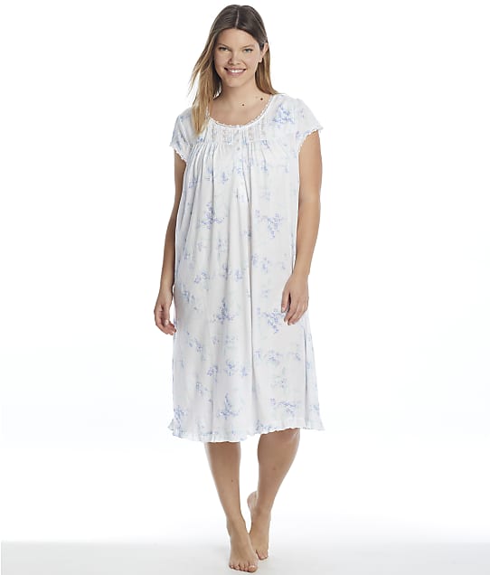 Eileen West Plus Size Waltz Cotton Knit Nightgown & Reviews Bare