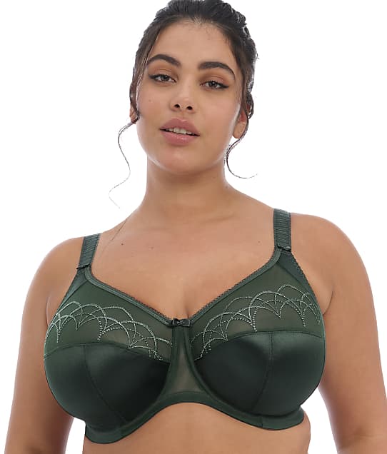 Elomi Cate Side Support Bra in Pine Grove(Front Views) EL4030