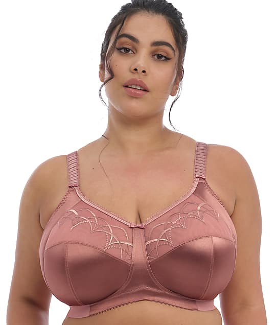Elomi Cate Side Support Wire-Free Bra in Rosewood(Front Views) EL4033