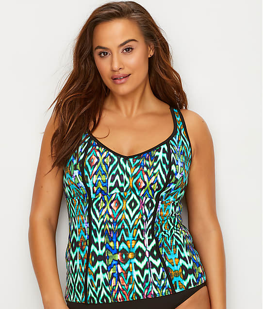 Elomi Plus Size Tribal Instinct Tankini Top & Reviews Bare