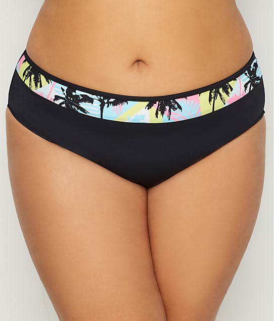 Elomi Plus Size Malibu Days Mid-Rise Bikini Bottom in Multi ES7634