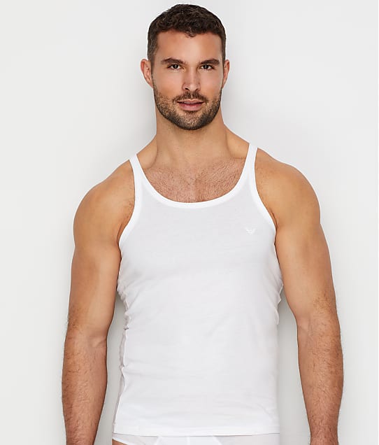 Emporio Armani Pure Cotton Tank Top 3Pack & Reviews Bare Necessities